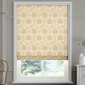 Florence Beige Designer Reserve Roman Shades - Elegant Window Treatment for Your Home